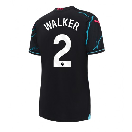 Fotbalové Dres Manchester City Kyle Walker #2 Dámské Alternativní 2023-24 Krátký Rukáv